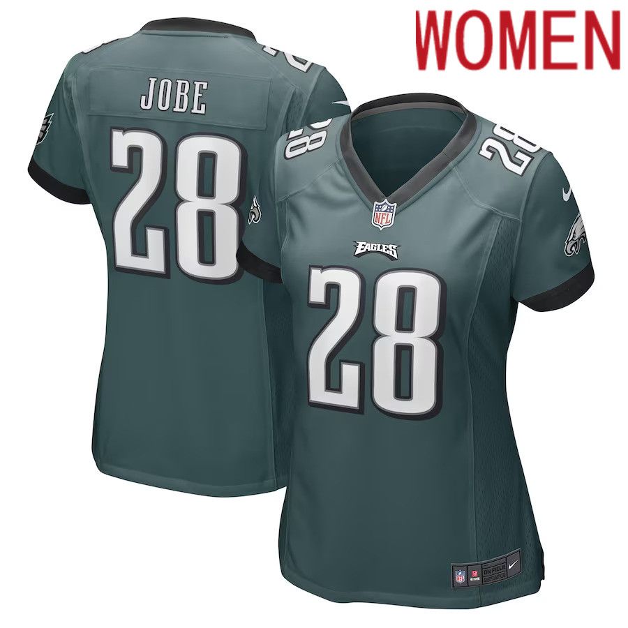 Women Philadelphia Eagles #28 Josh Jobe Nike Midnight Green Game Player NFL Jersey